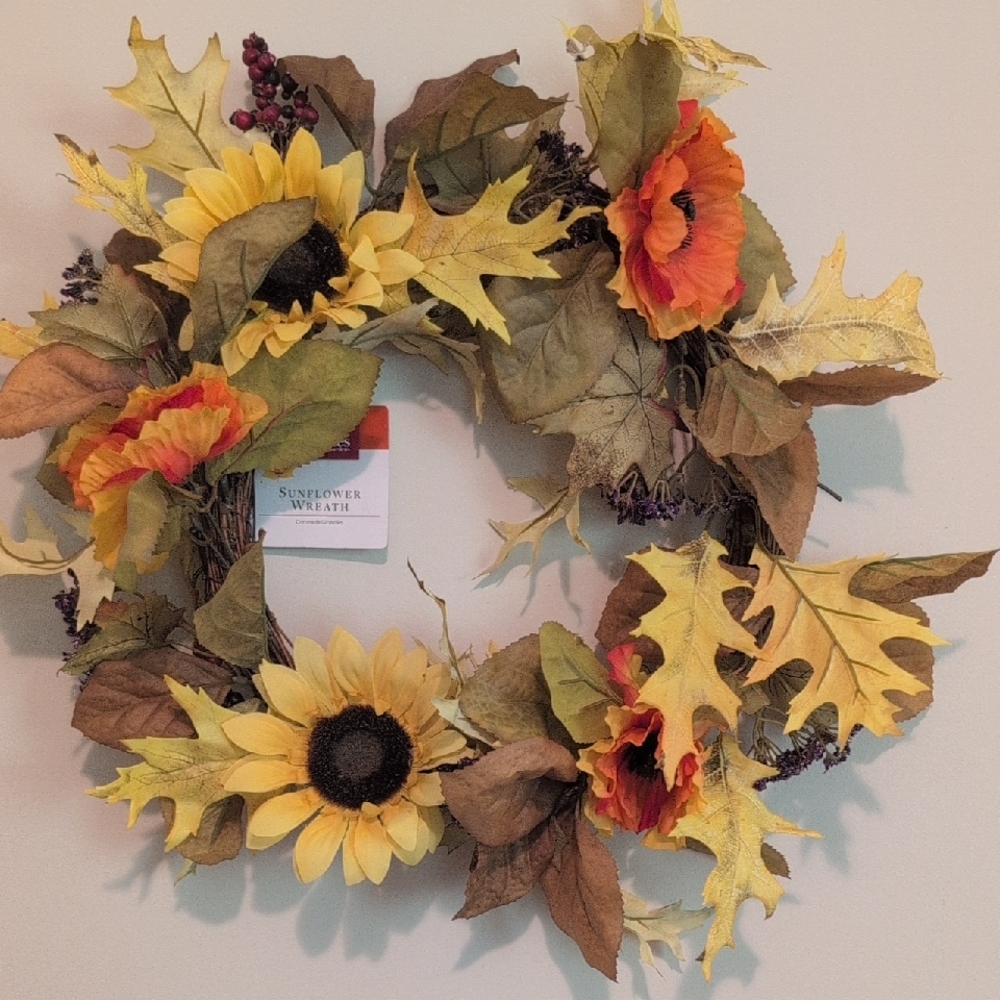 Better Homes & Gardens sunflower wreath